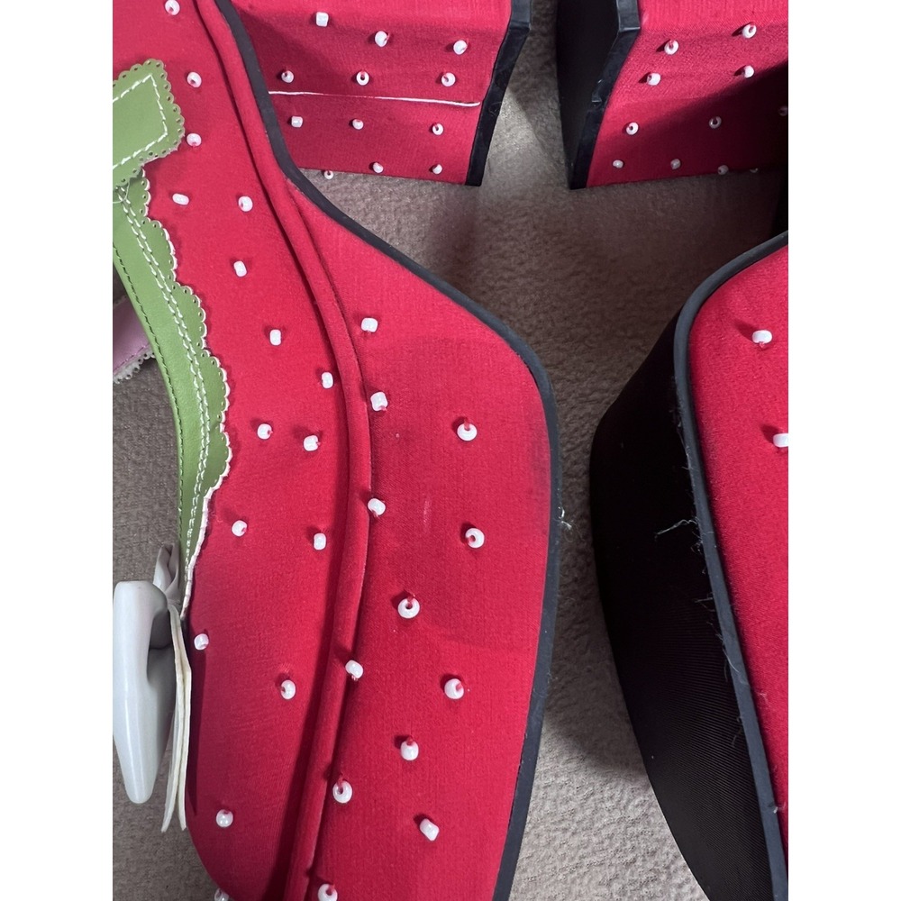 Dolls Kill x Strawberry Shortcake Freshly Ripe Platform Mary Janes 11M Heels - Picture 11 of 14